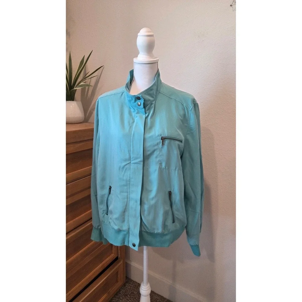 NORTONSTUDIO‎ Women's Bundle Orange and Teal Bomber Jacket Zip Front Size 18